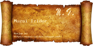 Muzsi Izidor névjegykártya